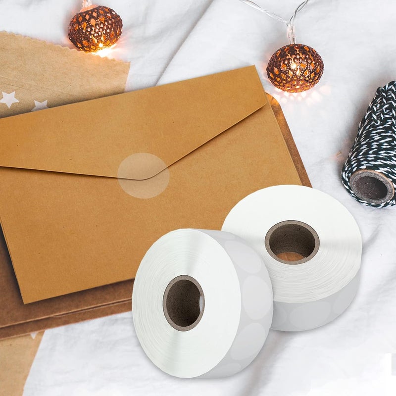 Misofuki Clear Circle Stickers for Sealing 2 inch (500 Pcs), Transparent Self-Adhesive Seals for Envelope, Cosmetic Box, Gift Bag, Mail, PVC Material, Round Wafer Package Seals - Image 3